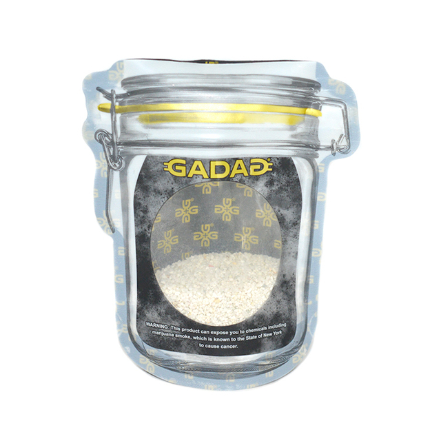 Smell Proof Hybrid Weed Packaging Plastic Die Cut Medical Packaging Mylar Ziplock Bags