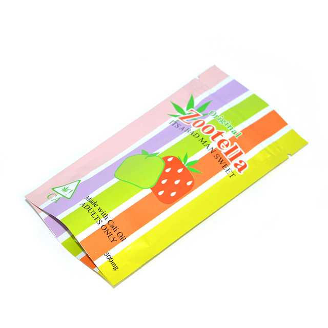 3.5g Mylar Weed Dispensary Childproof Pouch Ziplock Bags For Cannabis Cbd Gummy