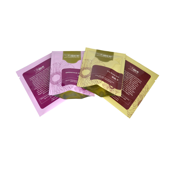 Small Empty Heat Small 3 Side Sealed Bag Aluminum Foil Sachet Bags for Coffee Tea Powder