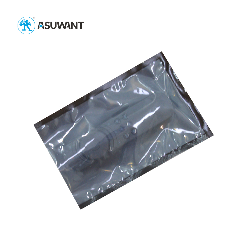 Matte Frosted Front Clear Back Black Vacuum Sealed Bag Food Meat Packaging